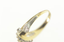 Load image into Gallery viewer, 10K 0.25 Ctw Classic Diamond Cluster Bypass Ring Size 7 Yellow Gold