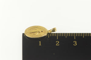 14K Virgin Mother Mary Jesus Christ Christian Charm/Pendant Yellow Gold