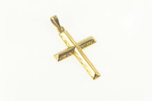 Load image into Gallery viewer, 14K Classic Simple Cross Christian Faith Symbol Pendant Yellow Gold