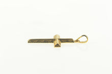 Load image into Gallery viewer, 14K Classic Simple Cross Christian Faith Symbol Pendant Yellow Gold