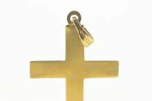 Load image into Gallery viewer, 14K Classic Simple Cross Christian Faith Symbol Pendant Yellow Gold
