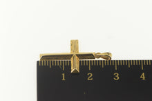 Load image into Gallery viewer, 14K Classic Simple Cross Christian Faith Symbol Pendant Yellow Gold