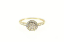 Load image into Gallery viewer, 10K Round Diamond Halo Cluster Engagement Ring Size 5.5 Yellow Gold