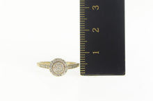 Load image into Gallery viewer, 10K Round Diamond Halo Cluster Engagement Ring Size 5.5 Yellow Gold