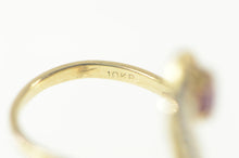 Load image into Gallery viewer, 10K Marquise Ruby Diamond Wavy Statement Ring Size 5.75 Yellow Gold