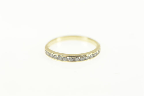 10K 0.25 Ctw Classic Diamond Wedding Band Ring Size 5.75 Yellow Gold