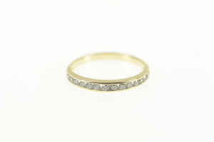 10K 0.25 Ctw Classic Diamond Wedding Band Ring Size 5.75 Yellow Gold