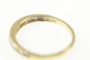 10K 0.25 Ctw Classic Diamond Wedding Band Ring Size 5.75 Yellow Gold