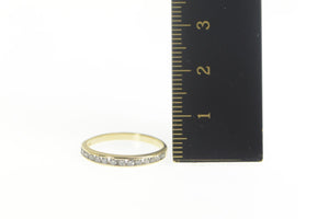 10K 0.25 Ctw Classic Diamond Wedding Band Ring Size 5.75 Yellow Gold