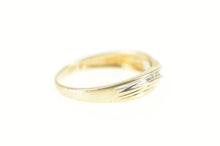 Load image into Gallery viewer, 10K Classic Wavy Diamond Men&#39;s Wedding Band Ring Size 11 Yellow Gold