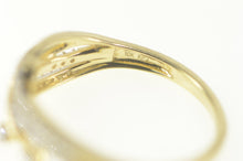 Load image into Gallery viewer, 10K 0.25 Ctw Wavy Layered Look Statement Band Ring Size 9 Yellow Gold
