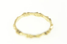 Load image into Gallery viewer, 14K Bamboo Pattern Midi Accent Band Baby Ring Size 3.75 Yellow Gold