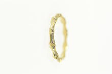 Load image into Gallery viewer, 14K Bamboo Pattern Midi Accent Band Baby Ring Size 3.75 Yellow Gold