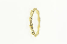 Load image into Gallery viewer, 14K Bamboo Pattern Midi Accent Band Baby Ring Size 3.75 Yellow Gold