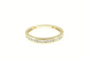 10K 0.25 Ctw Diamond Channel Wedding Band Ring Size 5.5 Yellow Gold