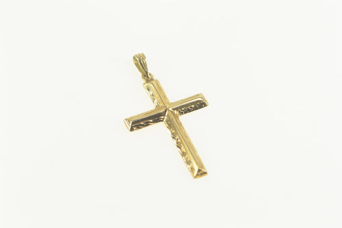 14K Cross Christian Faith Jesus Christ Symbol Pendant Yellow Gold