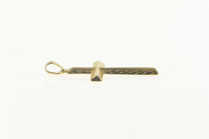 14K Cross Christian Faith Jesus Christ Symbol Pendant Yellow Gold