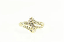 Load image into Gallery viewer, 10K 0.25 Ctw Diamond Wavy Classic Statement Ring Size 7.25 Yellow Gold
