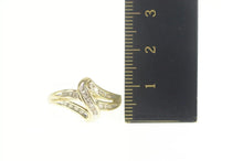 Load image into Gallery viewer, 10K 0.25 Ctw Diamond Wavy Classic Statement Ring Size 7.25 Yellow Gold
