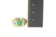 Load image into Gallery viewer, 10K Natural Emerald Diamond Accent Engagement Ring Size 9 Yellow Gold