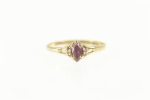 Load image into Gallery viewer, 14K Marquise Ruby Diamond Accent Engagement Ring Size 5.75 Yellow Gold