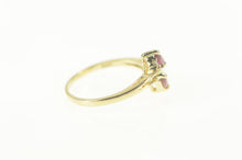 Load image into Gallery viewer, 14K Natural Ruby Diamond Accent Bypass Ring Size 5.25 Yellow Gold
