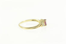 Load image into Gallery viewer, 10K Oval Ruby Diamond Accent Bypass Engagement Ring Size 5.75 Yellow Gold