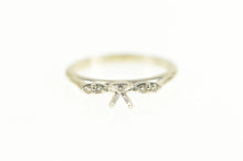 Load image into Gallery viewer, 14K 4.5mm 1940&#39;s Diamond Engagement Setting Ring Size 5 White Gold