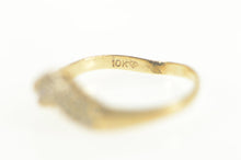 Load image into Gallery viewer, 10K 0.20 Ctw Diamond Chevron Wedding Band Ring Size 6.75 Yellow Gold