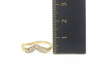 Load image into Gallery viewer, 10K 0.20 Ctw Diamond Chevron Wedding Band Ring Size 6.75 Yellow Gold