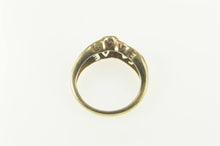 Load image into Gallery viewer, 10K 0.10 Ctw Diamond Encrusted Wavy Statement Ring Size 7 Yellow Gold