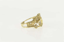 Load image into Gallery viewer, 14K Diamond Inset Blossom Flower Cluster Garden Ring Size 7.25 Yellow Gold