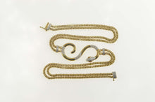 Load image into Gallery viewer, Sterling Silver Diamond Two Tone Serpent Snake Popcorn Necklace 17&quot;
