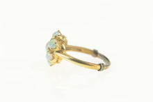 Load image into Gallery viewer, 14K Victorian Opal Flower Cluster Statement Ring Size 4.75 Yellow Gold