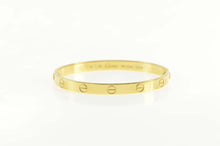 Load image into Gallery viewer, 18K Cartier Love Classic Designer Bangle Bracelet 7.25&quot; Yellow Gold