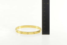 Load image into Gallery viewer, 18K Cartier Love Classic Designer Bangle Bracelet 7.25&quot; Yellow Gold