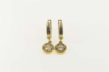 Load image into Gallery viewer, 14K 0.50 Ctw Diamond Dangle Huggies Hoop Earrings Yellow Gold