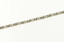 Load image into Gallery viewer, 10K 0.75 Ctw Diamond Classic Square Tennis Bracelet 7&quot; White Gold