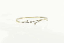 Load image into Gallery viewer, 14K 0.43 Ctw Diamond Tiered Bypass Bangle Bracelet 6.25&quot; White Gold