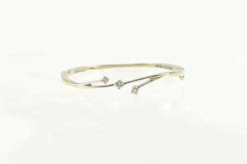 14K 0.43 Ctw Diamond Tiered Bypass Bangle Bracelet 6.25