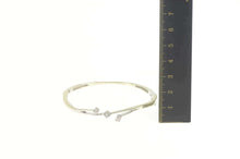 Load image into Gallery viewer, 14K 0.43 Ctw Diamond Tiered Bypass Bangle Bracelet 6.25&quot; White Gold