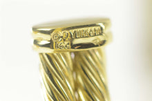 Load image into Gallery viewer, 14K David Yurman Double Cable Cuff Two Tone Bracelet 6.75&quot; Yellow Gold