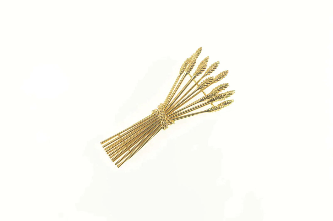 18K Tiffany & Co. Wheat Sheaf Grass Bundle Pin/Brooch Yellow Gold