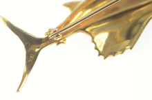 Load image into Gallery viewer, 18K Diamond Ornate Enamel Marlin Statement Pin/Brooch Yellow Gold