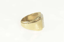 Load image into Gallery viewer, 10K 0.75 Ctw Pave Diamond Square Men&#39;s Ring Size 10 Yellow Gold