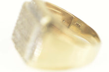 Load image into Gallery viewer, 10K 0.75 Ctw Pave Diamond Square Men&#39;s Ring Size 10 Yellow Gold