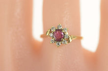 Load image into Gallery viewer, 14K 0.50 Ctw Pink Sapphire Diamond Engagement Ring Size 6 Yellow Gold