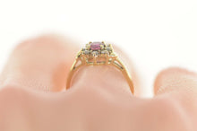 Load image into Gallery viewer, 14K 0.50 Ctw Pink Sapphire Diamond Engagement Ring Size 6 Yellow Gold