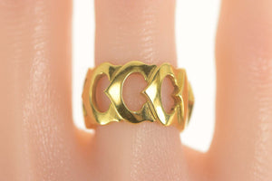 18K Cartier C de Cartier Band With Original Box Ring Size 5,75 Yellow Gold