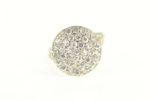 Load image into Gallery viewer, 10K Pave Round Raised Cluster Cocktail CZ Ring Size 7.75 Yellow Gold